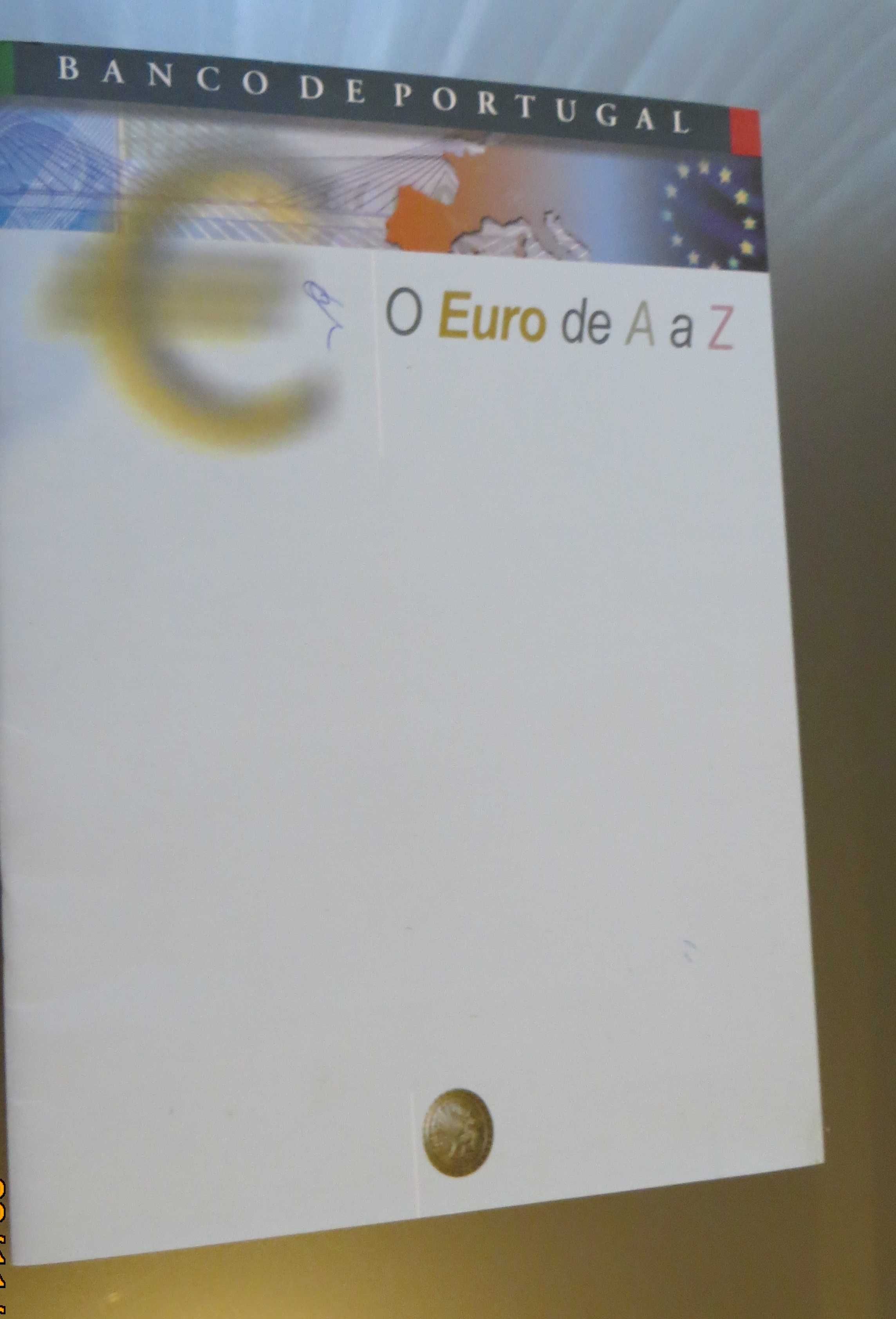 Livro O Euro de A a Z - 1º Livro da história Euro - 2001