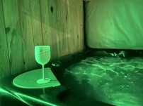 Domek w lesie z klimatyzacją, jacuzzi, sauną i na wyłączność