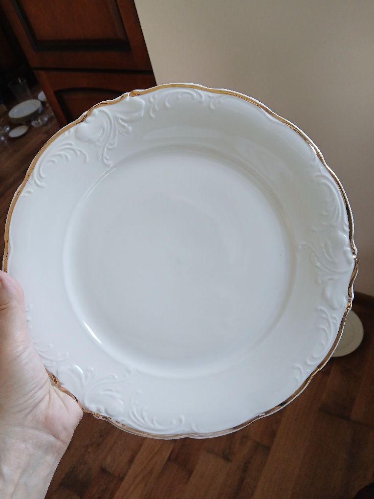 Wawel PRL Fryderyka patera talerz na ciasto złocona ok. 26 cm