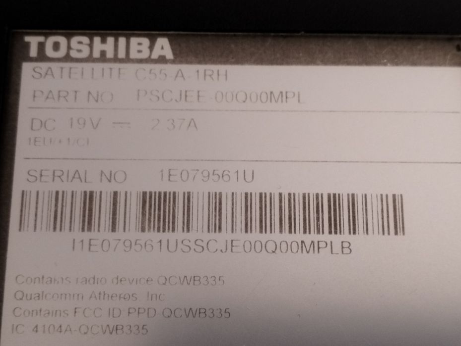 Toshiba Satellite C55 A