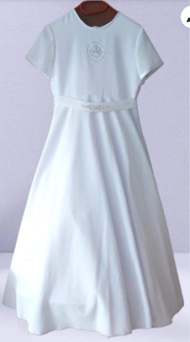 Sukienka komunijna + torebka + rękawiczki 152/158