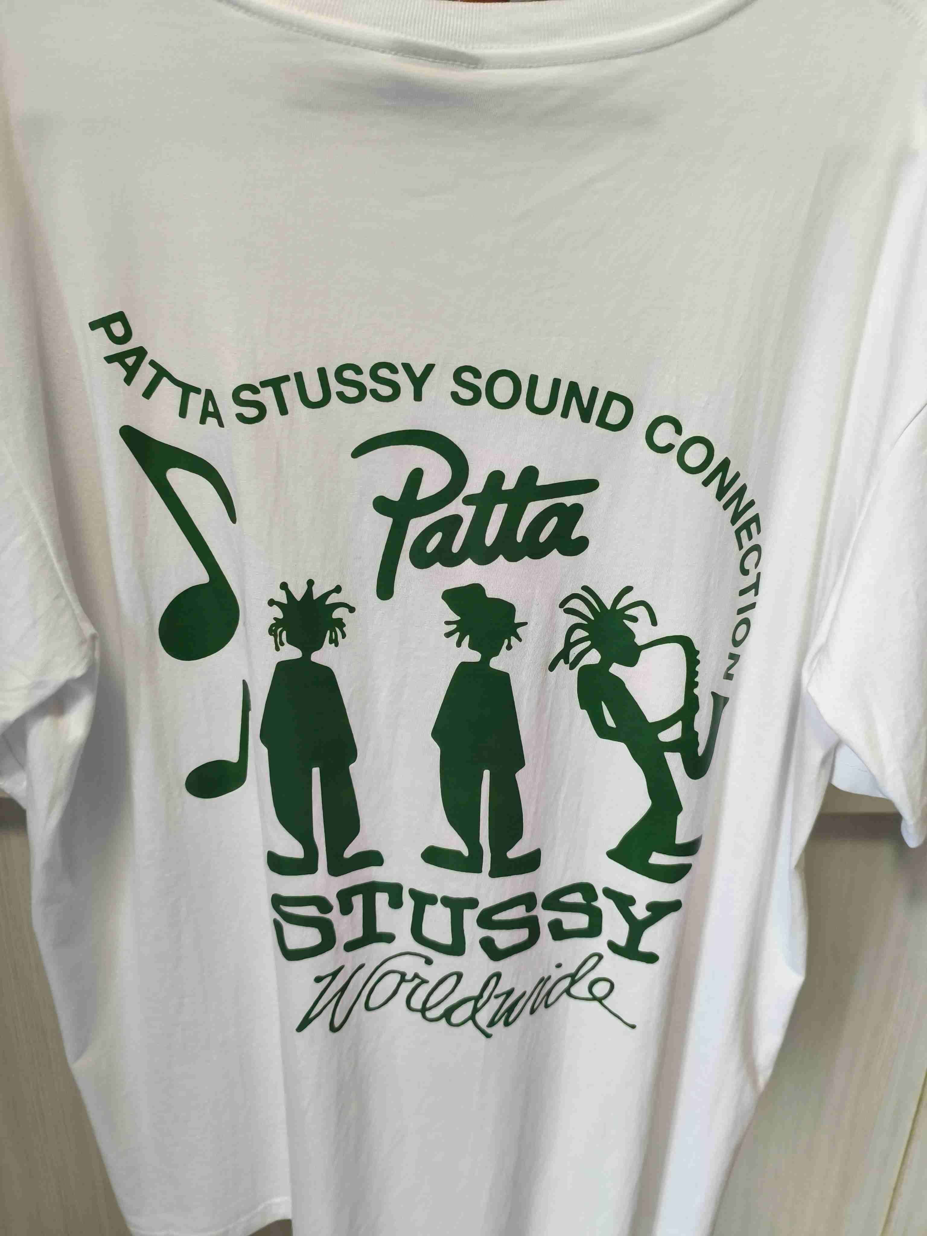 Stussy,Męska biała koszulka z nadrukiem letnim, rozmiar L