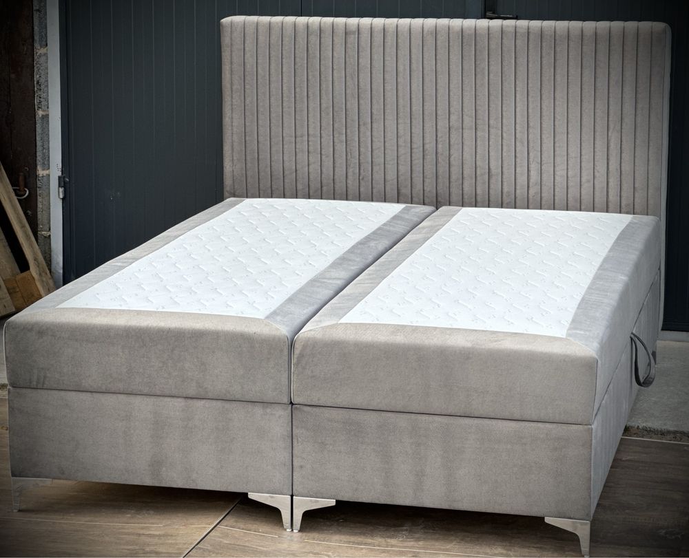 Łóżko kontynentalne tapicerowane dostępne od ręki 160x200 producent