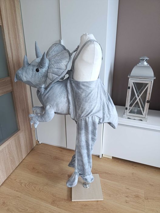 NOWY strój karnawałowy SMOKA DINOZAURA KROKODYLA kostium 110/128 (201)