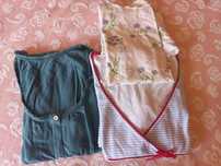 Lote de três camisas de dormir e um pijama para menina,  tamanho S