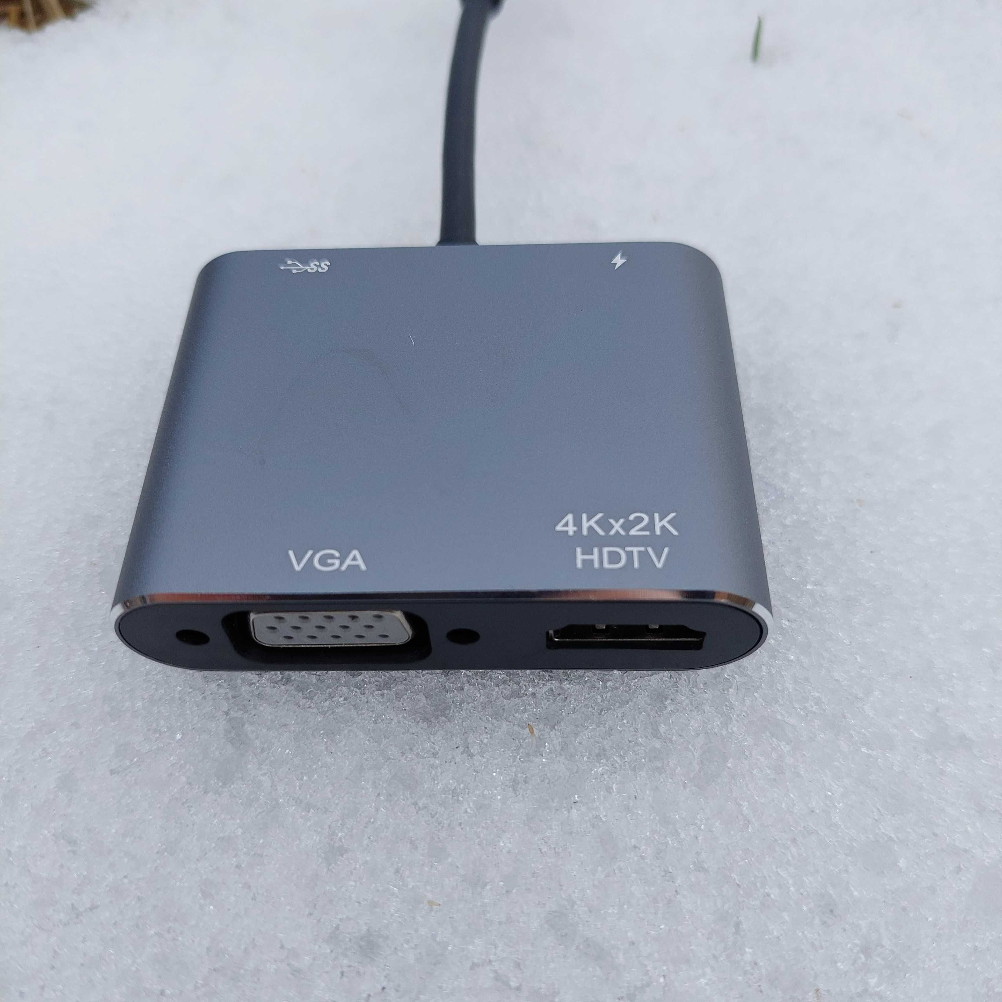 Адаптер для ноутбука CM449 USB 3.0 to HDMI+VGA конвертер 4 в 1