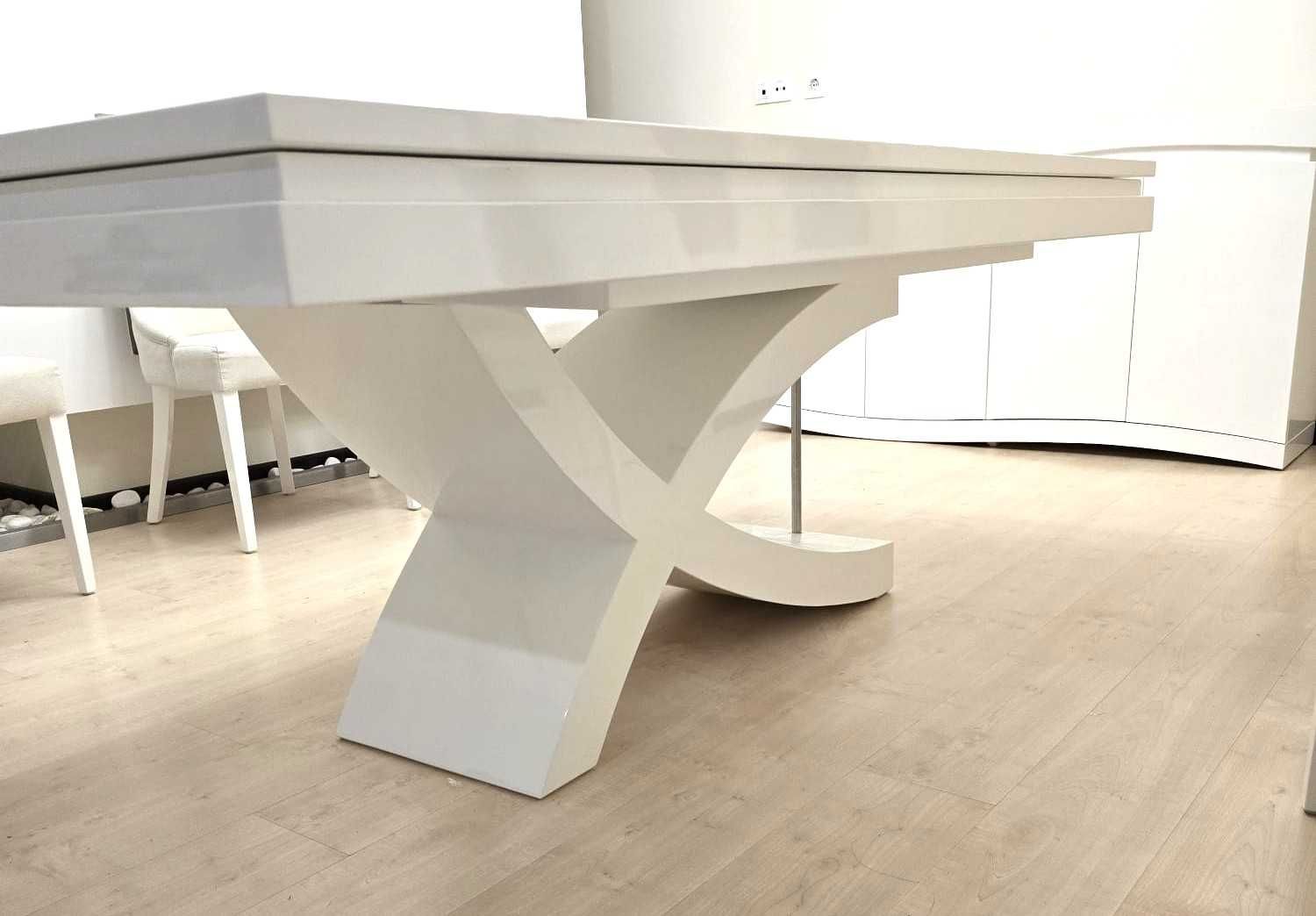 Mesa extensível - branco alto brilho (como nova)