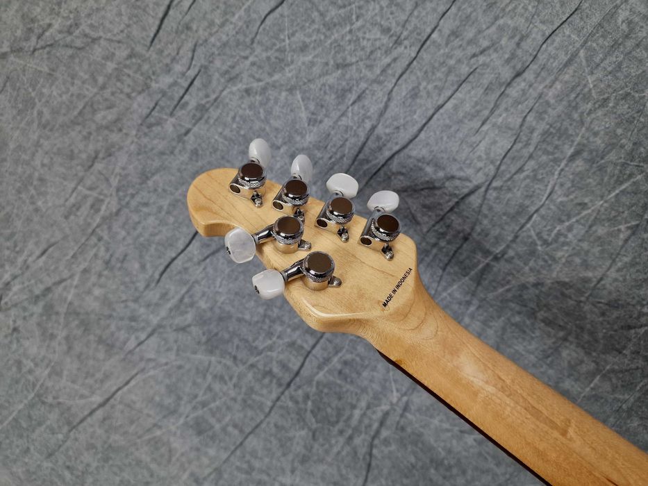 Sterling by Music Man JP100 Transparent Black - Sygnatura Petrucci'ego
