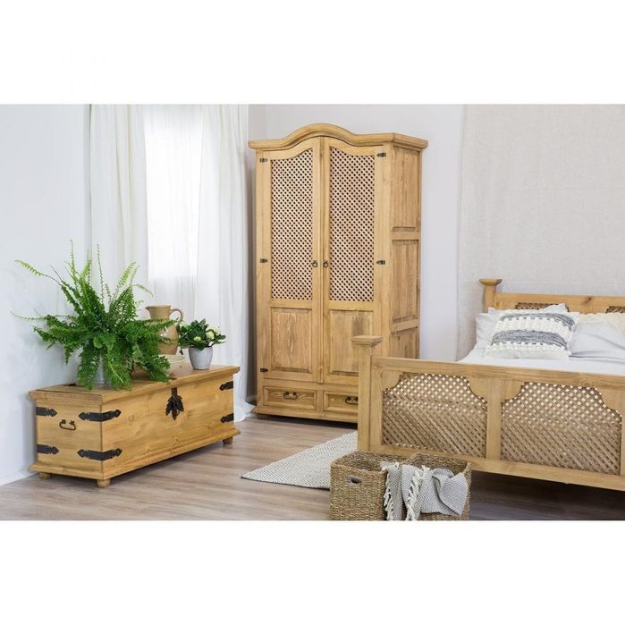Drewniana skrzynia kufer w stylu rustykalnym COS05
