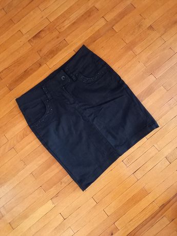Спідниця Polue&Rage джинсова чорна юбка міні