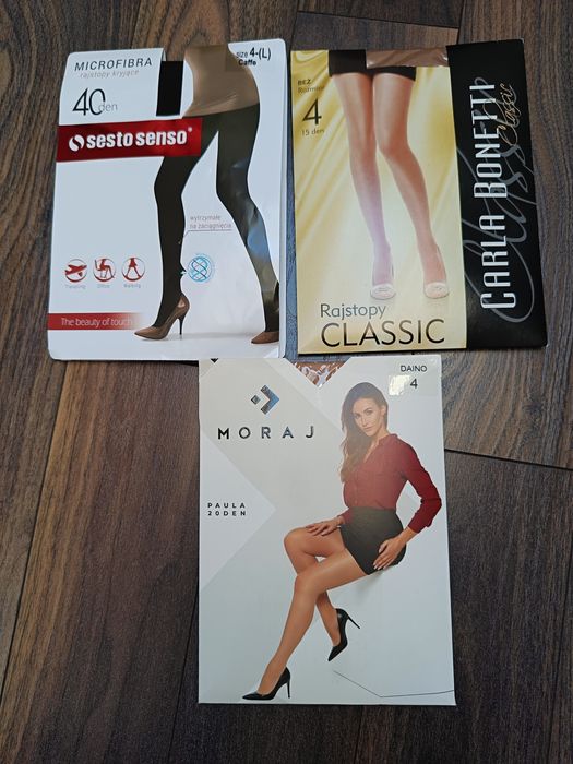 Rajstopy rozmiar 4 - 40 den, 15 den i 20 den
