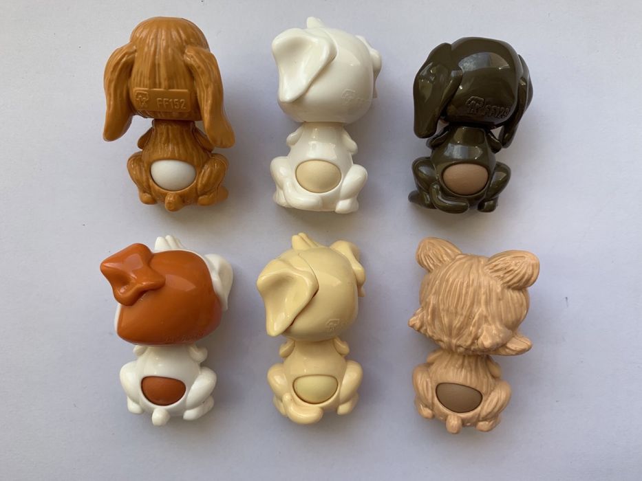 Полная серия игрушек киндер сюрприз Собачки - Погладь меня (2014)