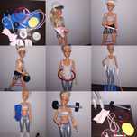 Zestaw fitness dla lalek Barbie akcesoria