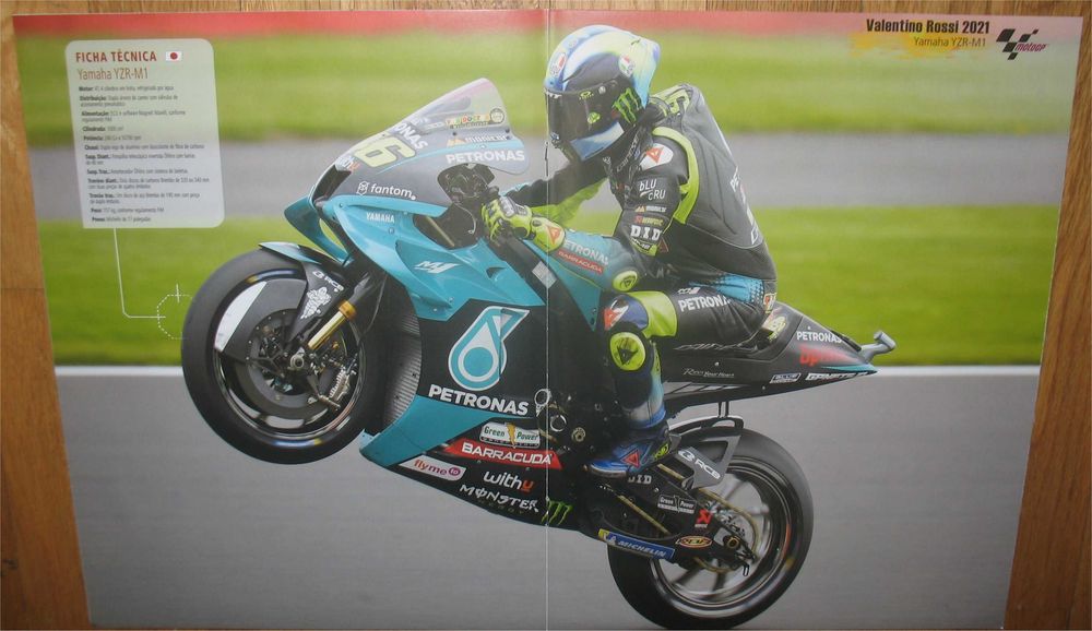 Poster - Yamaha YZR-M1 - MotoGP 2021 - Valentino Rossi