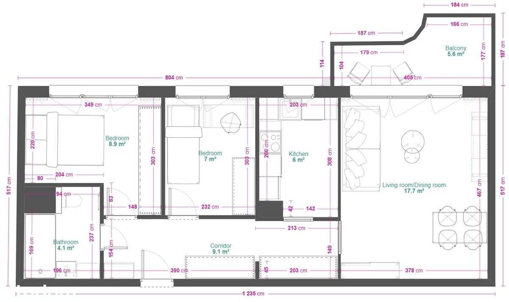 3 lub 4 pokojowe mieszkanie do remontu z balkonem, Os. Dywizjonu 303