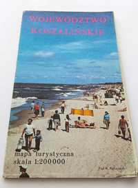 Województwo Koszalińskie mapa turystyczna 1990