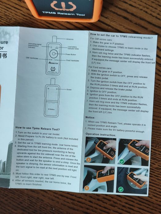 Активатор датчиків тиску в шинах TPMS 2в1 EL-50448, EL-50449. GM/FORD