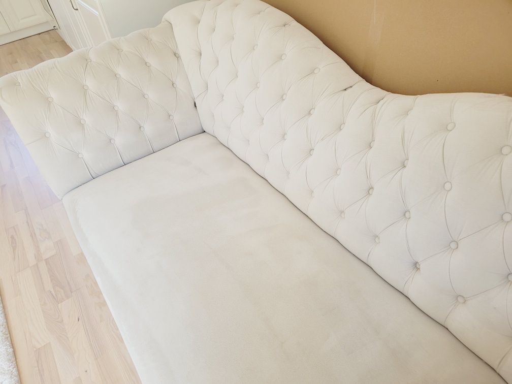 Sofa kanapa retro vintage chesterfield pikowana glamour