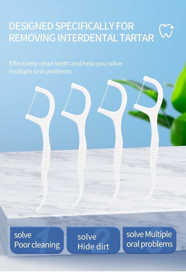 Флос | зубна нитка у пачці 100 шт | зубочистка | зубная нить | Floss