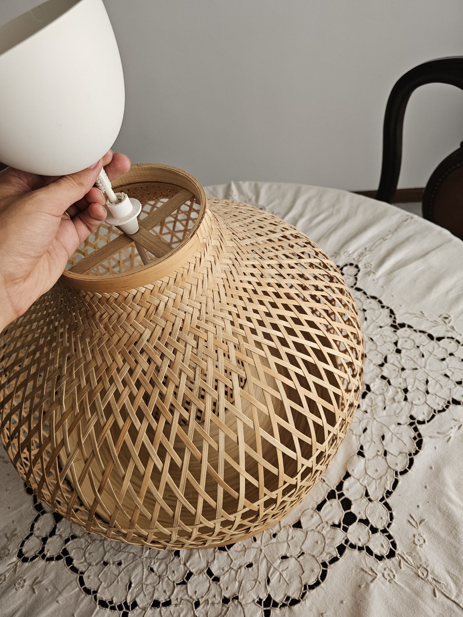 Candeeiro suspenso bamboo ikea MISTERHULT