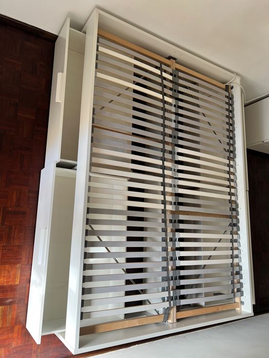Estrutura cama com arrumação ikea Brimnes