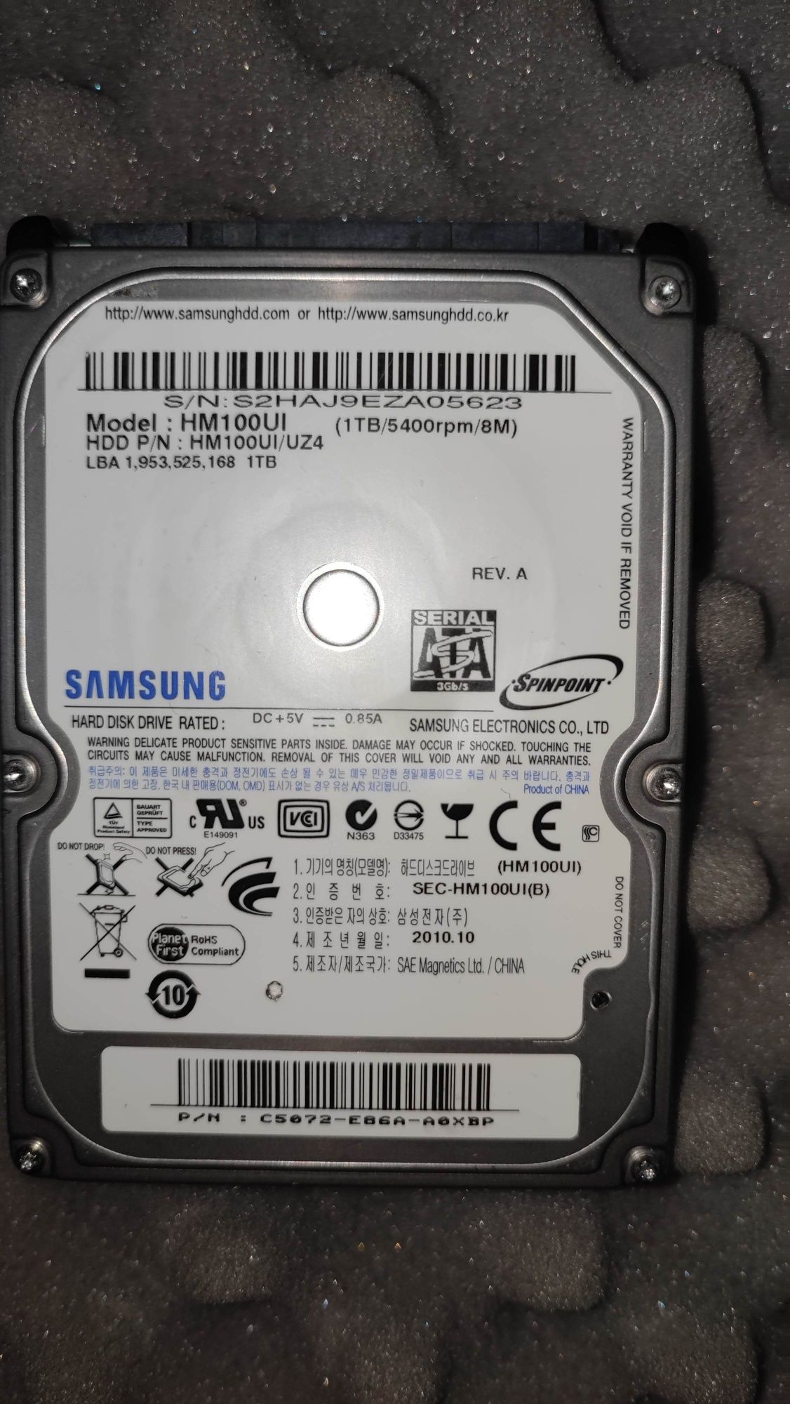 Dysk Samsung HDD 1TB 1000GB HM100UI