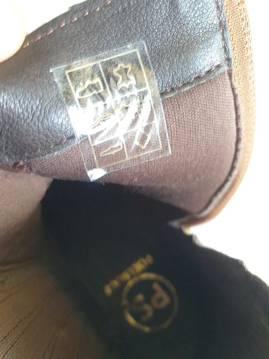 Nowe botki kowbojki 37 skórzane zamszowe PS POELMAN skóra naturalna