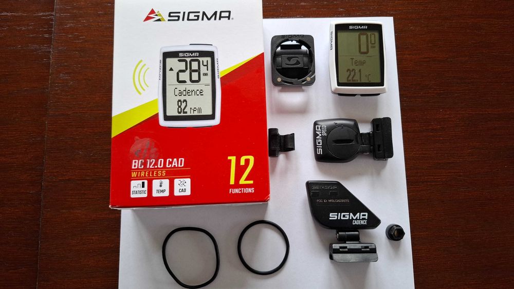 Licznik bezprzewodowy Sigma BC 12.0WL z czujnikiem kadencji, komplet