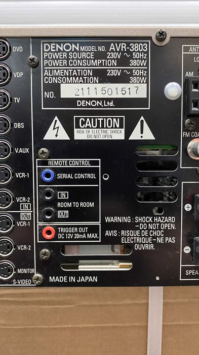 Ресивер 7.1 DENON AVR 3803 Dinamic power 240W x 2 CH ( 2 Ohm )