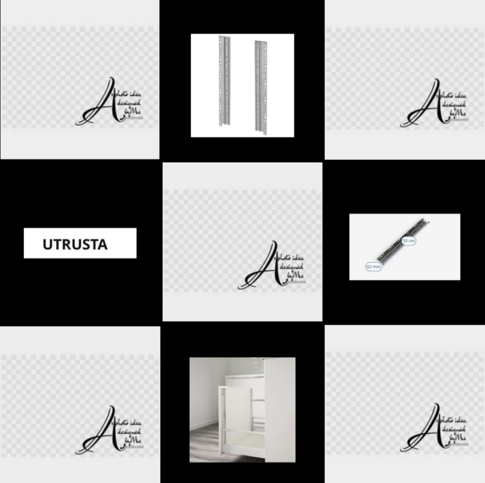 UTRUSTA ikea metod Elem. mocujący szufladę na drzwiach