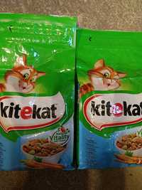 2 opakowania suchej karma dla kota Kitekat 1, 8 kg z rybą Szybka