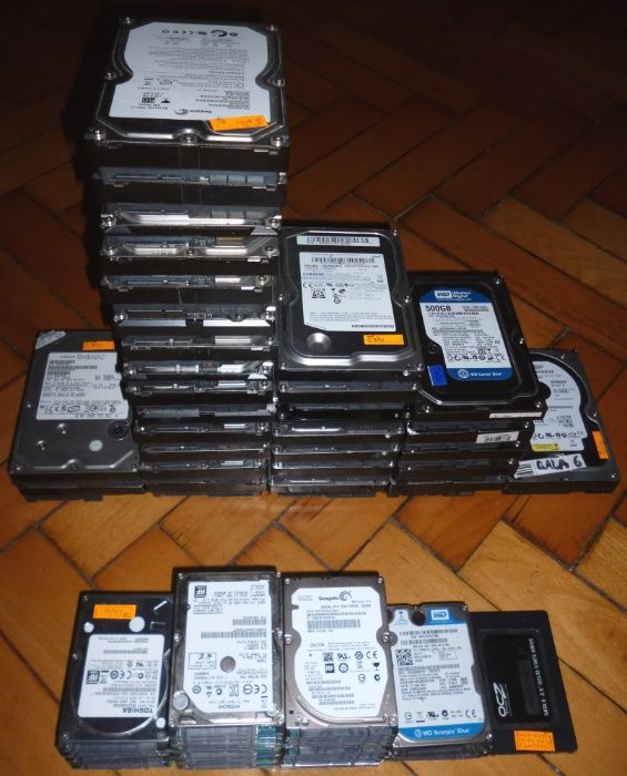 Лот нерабочих HDD и SSD под восстановление (цена за все вместе)