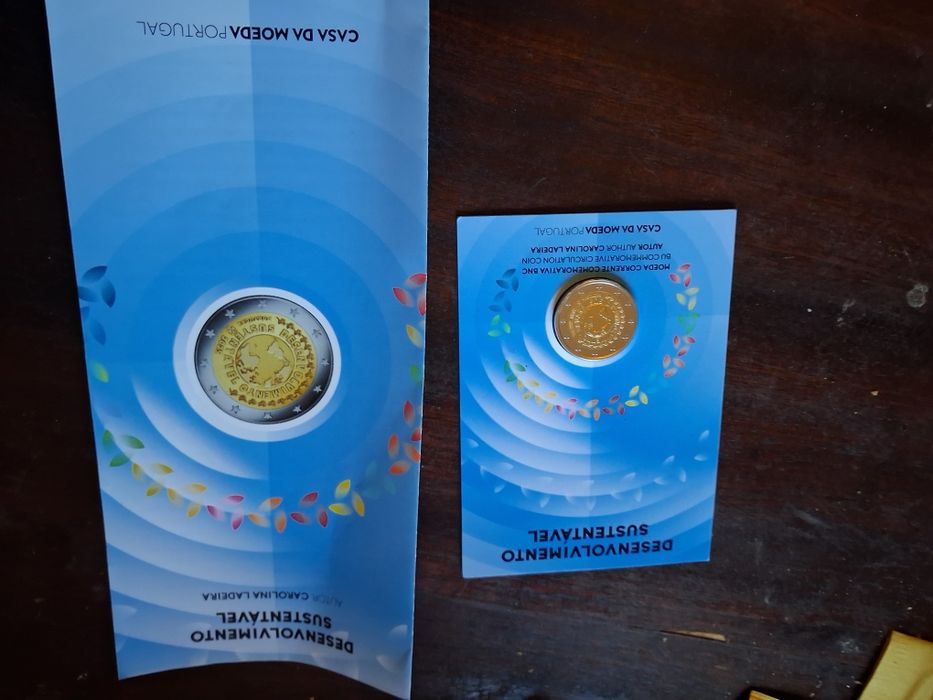 Moeda 2 euros prof Participação de Portugal Jogos Olímpicos Toquio