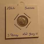 Moneta 3 Pensy 1941 Srebro