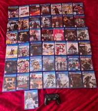 Conjunto de jogos Playstation 4 PS4 e comandos