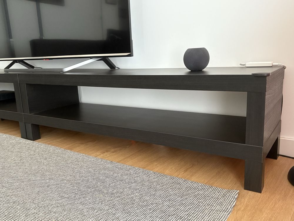 Movel Tv preto/castanho ikea Lack 2 unidades