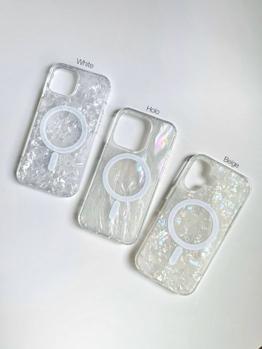 Чохол мармур iPhone 17 Pro Max чехол прозорий MagSafe айфон про макс