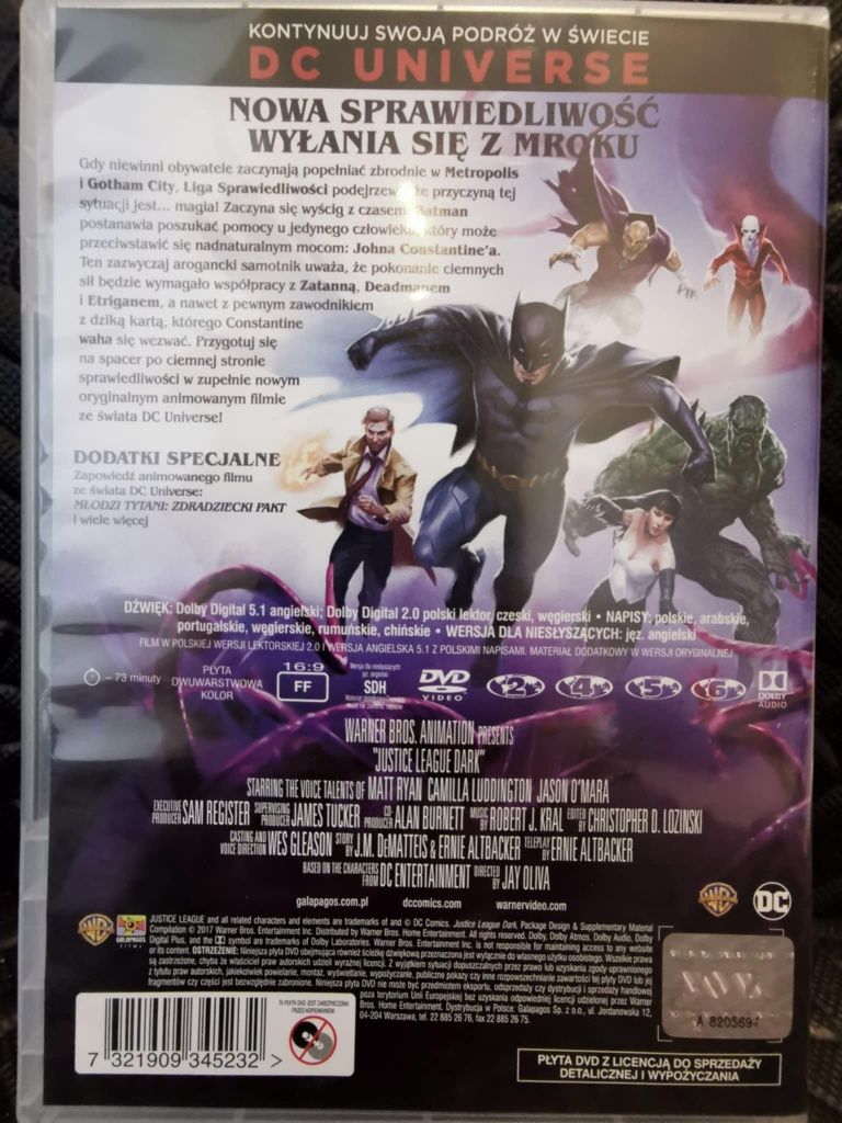 Liga sprawiedliwości Mrok - DVD stan idealny