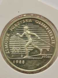 Moneta 1000 zł. 1987 r. Zimowe Igrzyska Olimpijskie - PRÓBA