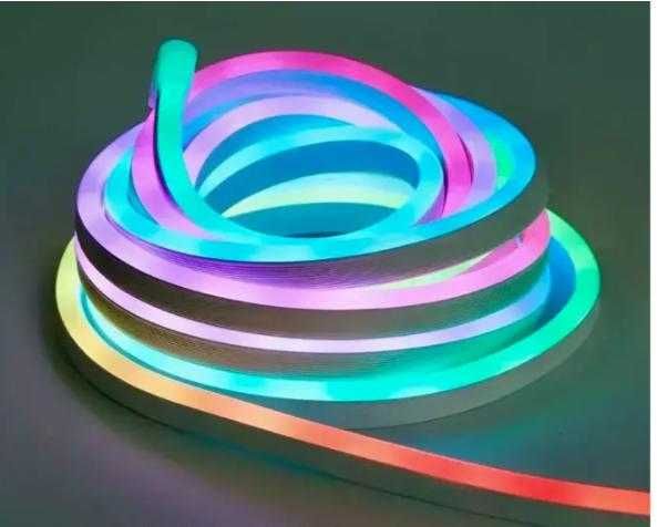 Неоновая гибкая LED лента стрічка RGB Bluetooth управлением пультом