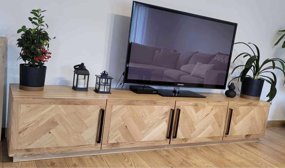 Szafka rtv lita dębowa