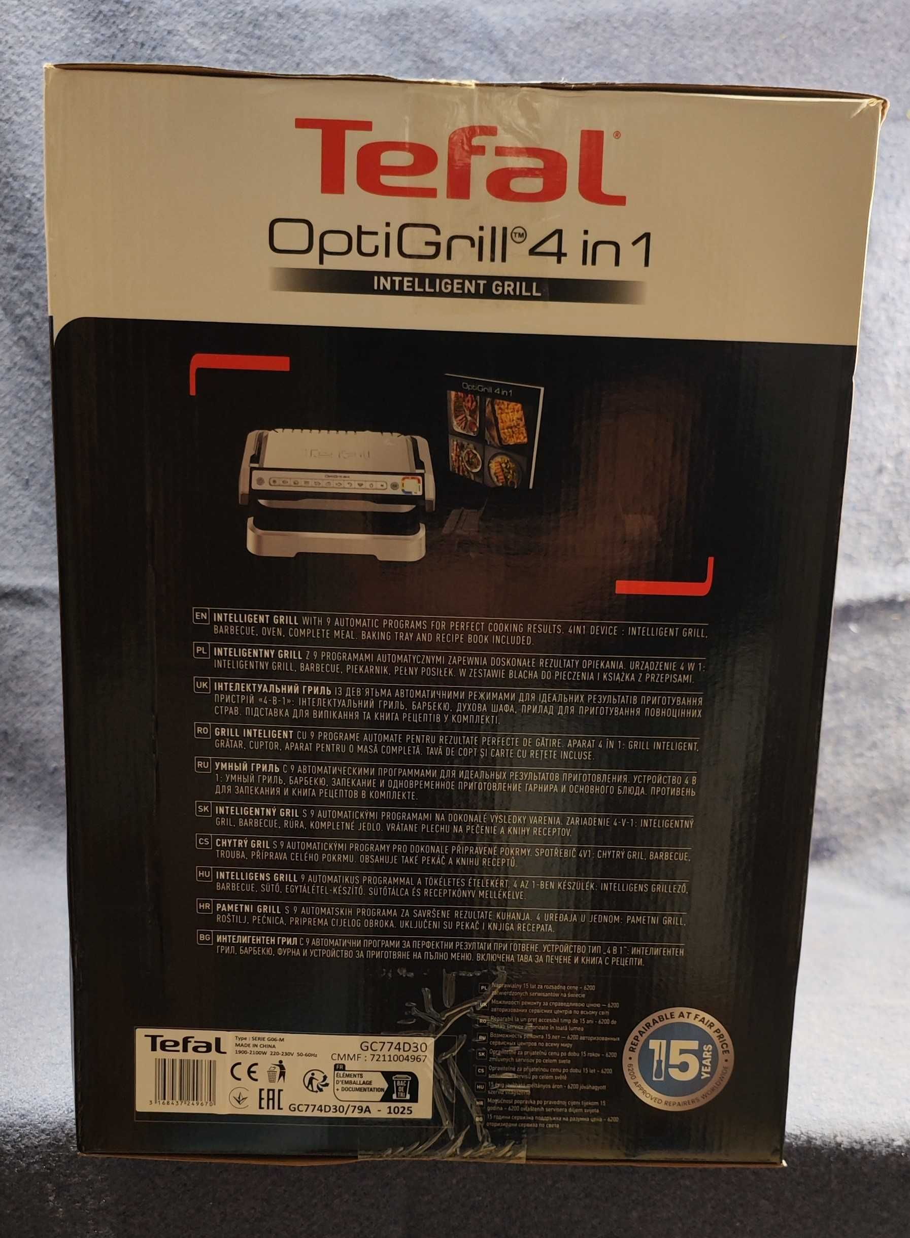 TEFAL OptiGrill GC774D30 4w1 NOWY!
