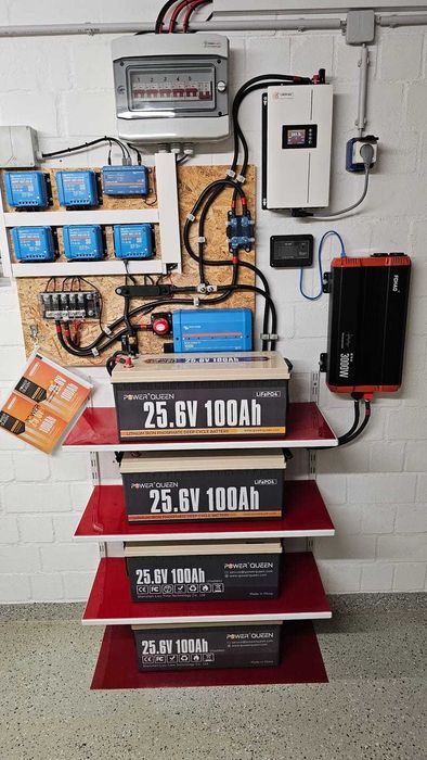 Аккумулятор Power Queen 25.6V 100Ah 2560Wh 24V LiFePO4 USA Батарея