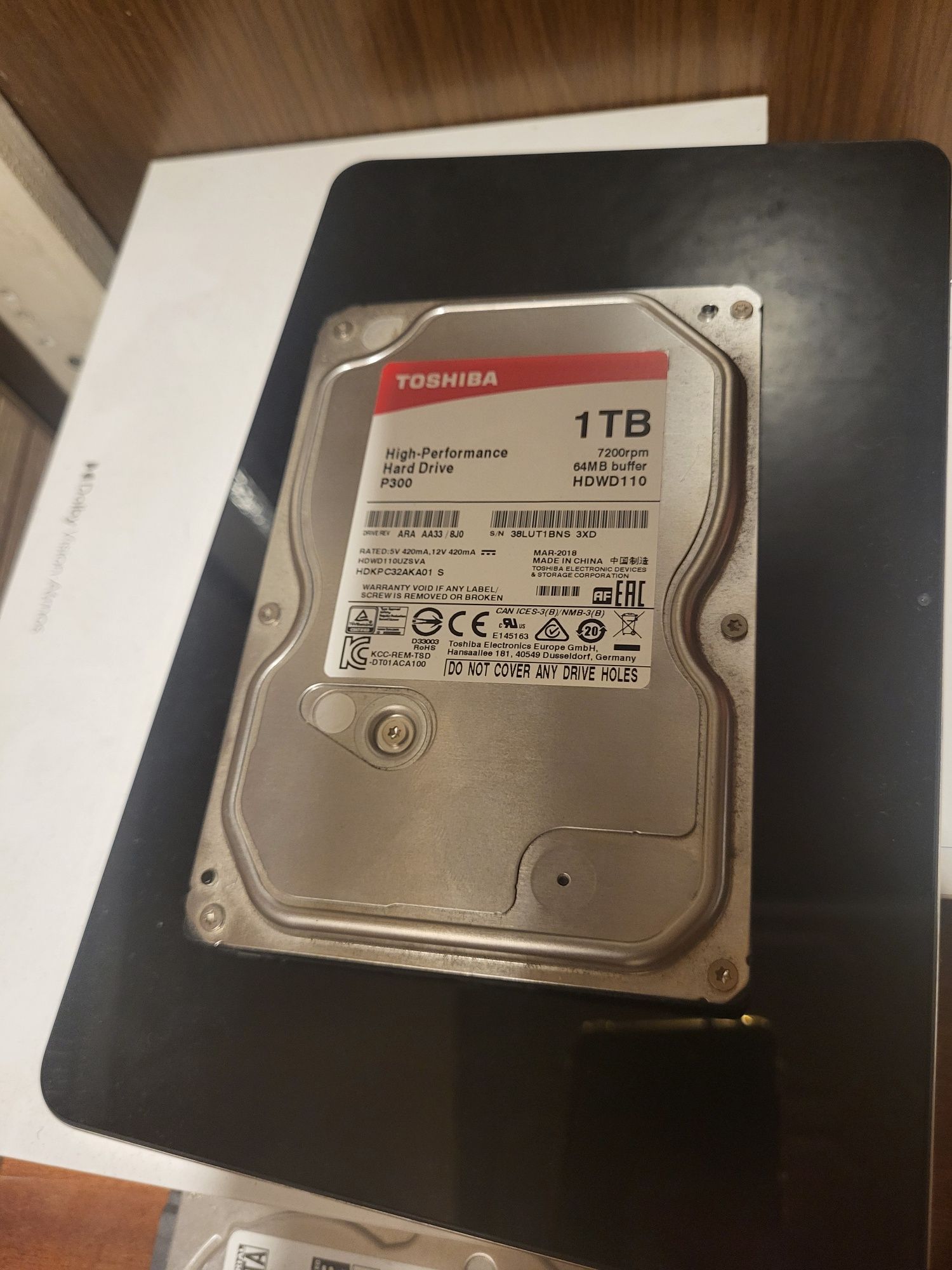 Dysk twardy HDD Toshiba P300 HDWD110 64MB 7200obr  1TB