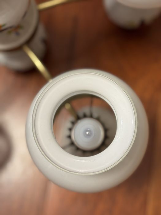 Żyrandol biały kolorowy piękne wzorki