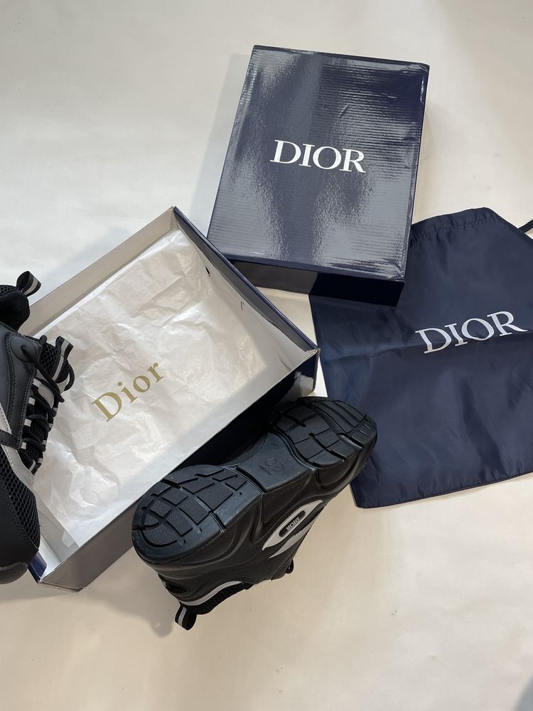 Кросівки Dior B22 Black/Silver — 42