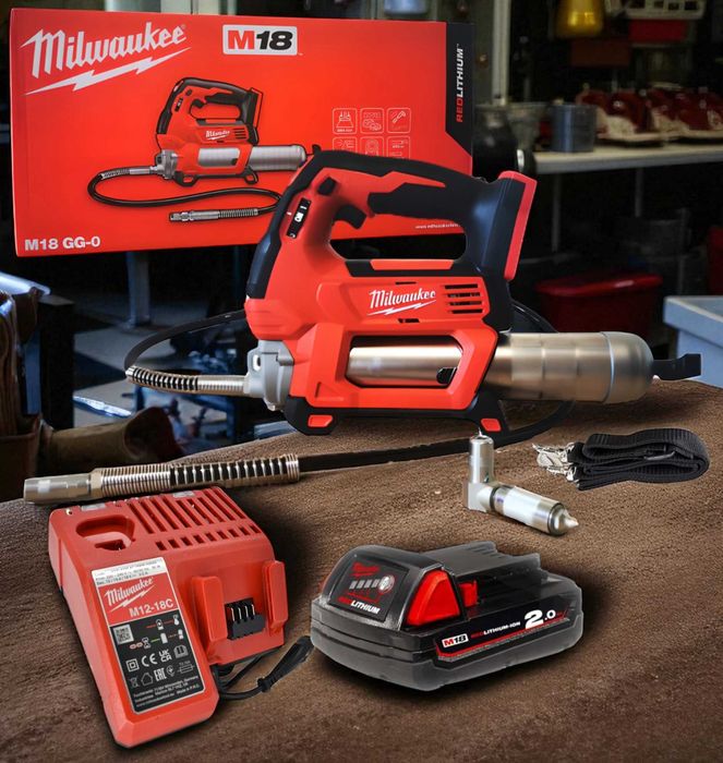 smarownica milwaukee 18v z akumulatorem i ładowarką mocna 690bar