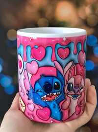 Kubek z nadrukiem Stitch Angel Stich bajka prezent dziecko 330ml