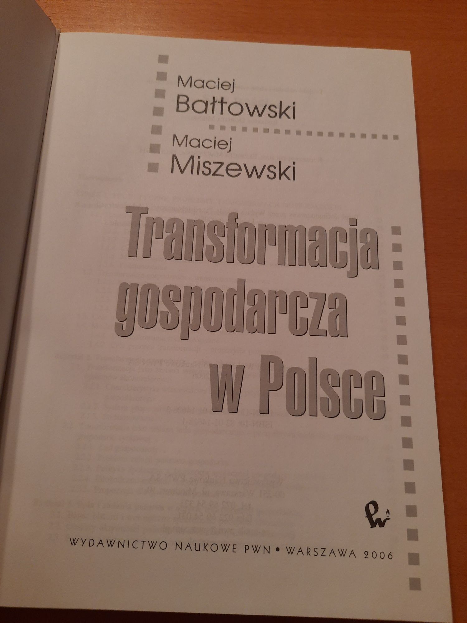 Transformacja gospodarcza w Polsce Bałtowski