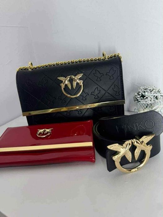 Zestaw prezentowy Pinko torebka+ portfel+ pasek nowe